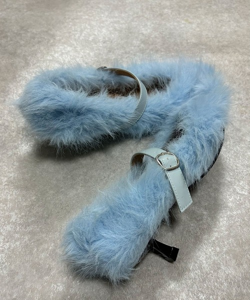 Alley Tokyo(アリートーキョー)の「もさもさファーパンプス(パンプス・レディース・ピンク/オフホワイト/サックスブルー・MEDIUM/LARGE)」の16枚目の写真