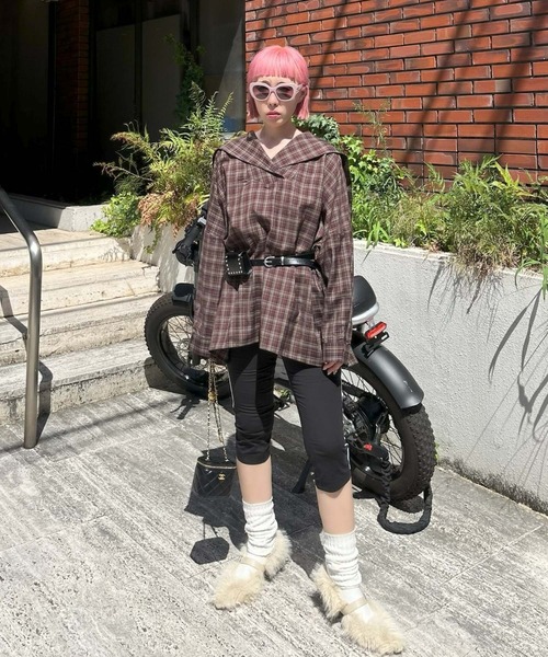 Alley Tokyo(アリートーキョー)の「もさもさファーパンプス(パンプス・レディース・ピンク/オフホワイト/サックスブルー・MEDIUM/LARGE)」の9枚目の写真