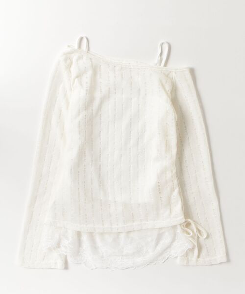 FREE STYLISTS(フリー スタイリスト)の「春・秋 2点セット ニット キャミソール レース トップス(Tシャツ/カットソー・レディース・オフホワイト・M)」の6枚目の写真