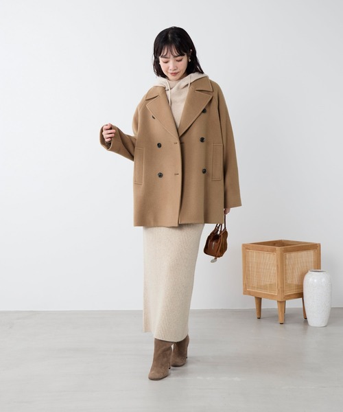 MICA&DEAL(マイカ&ディール)の「【予約】ラグランウールPコート(ピーコート・レディース・ブラック/キャメル/ダークネイビー・FREE)」の22枚目の写真