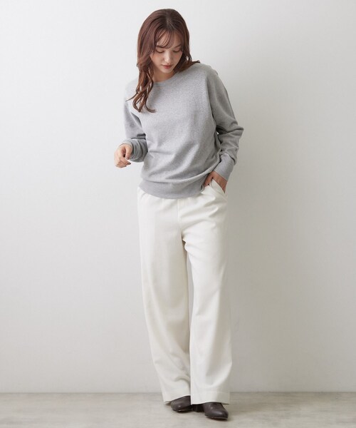 DRESSTERIOR（ドレステリア）の「ラメ裏毛 プルオーバー（Tシャツ/カットソー・レディース・ベージュ/グレー・34/38/36）」の6枚目の写真