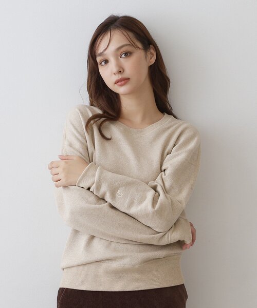 DRESSTERIOR（ドレステリア）の「ラメ裏毛 プルオーバー（Tシャツ/カットソー・レディース・ベージュ/グレー・34/38/36）」の8枚目の写真