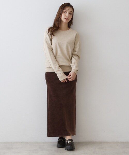 DRESSTERIOR（ドレステリア）の「ラメ裏毛 プルオーバー（Tシャツ/カットソー・レディース・ベージュ/グレー・34/38/36）」の10枚目の写真