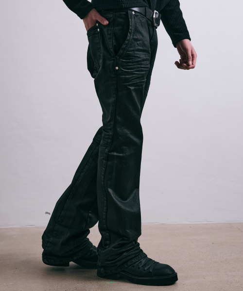 LEARVE（ルアブ）の「エプロンエンボス サギングパンツ ブラック（デニムパンツ・メンズ・その他・LARGE/MEDIUM/SMALL）」の5枚目の写真