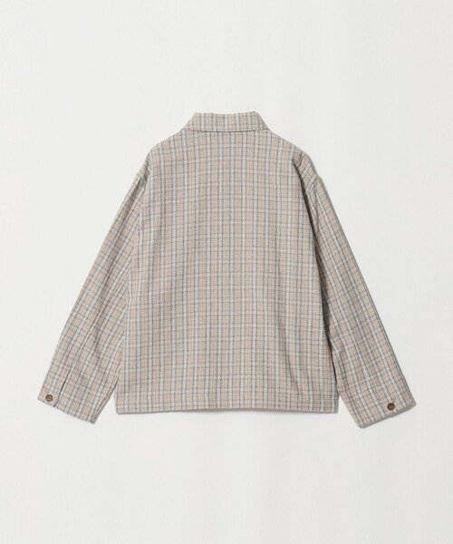 green label relaxing（グリーンレーベルリラクシング）の「スペックダイ チェック柄 カバーオール ジャケット（カバーオール・メンズ・ダークブラウン/ベージュ・M/S/XL/L）」の3枚目の写真