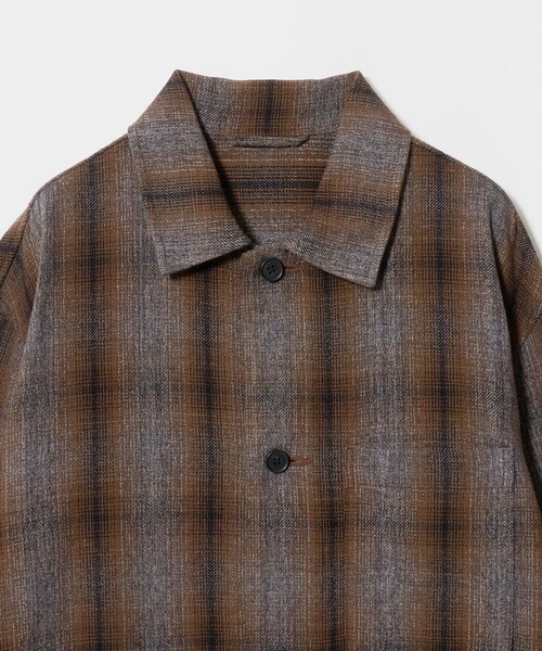 green label relaxing（グリーンレーベルリラクシング）の「スペックダイ チェック柄 カバーオール ジャケット（カバーオール・メンズ・ダークブラウン/ベージュ・M/S/XL/L）」の11枚目の写真