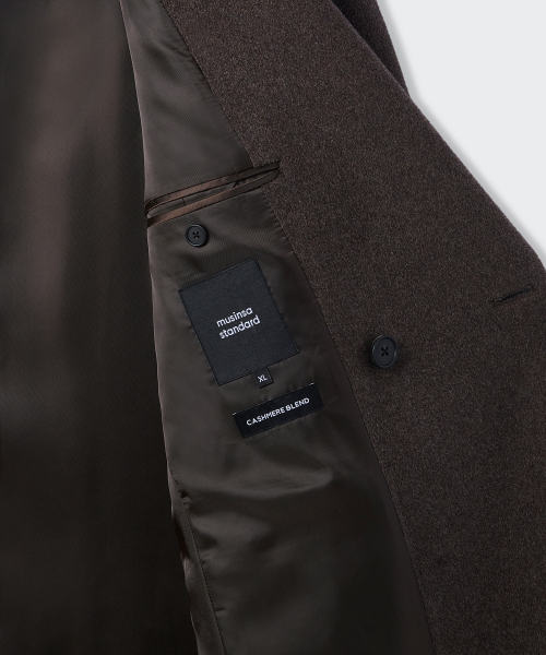 MUSINSA STANDARD（ムシンサスタンダード）の「カシミヤブレンドダディショルダーダブルロングコート[ヘッダーブラウン]（チェスターコート・メンズ・その他・MEDIUM/LARGE/X-LARGE/2XL）」の8枚目の写真