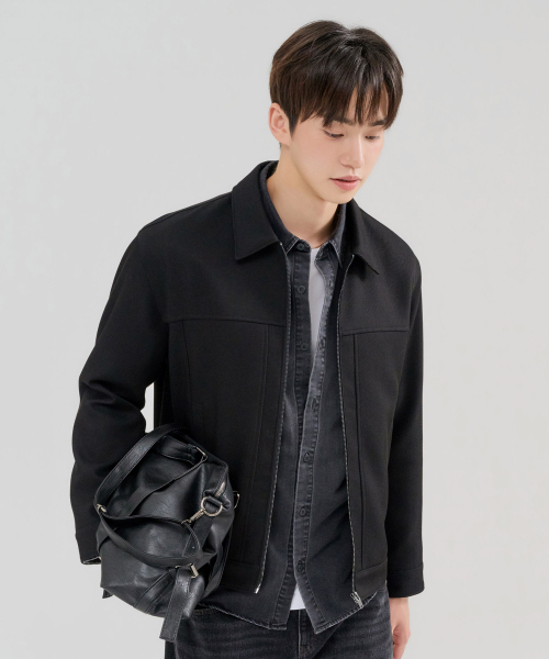 CHASECULT（チェイスカルト）の「メンズ襟付きジップアップジャケット-FERK4111B03（ブルゾン・メンズ・ブラック・100/110/95/105）」の5枚目の写真