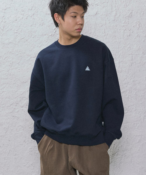 CAMEL WORK(キャメルワーク)の「TRIANGLE ロゴ スウェットシャツ(ネイビー)(スウェット・メンズ・その他・MEDIUM/LARGE/X-LARGE)」の1枚目の写真