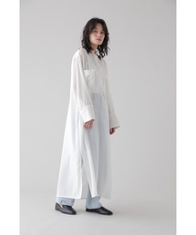 YLEVE / WOOL ACETATE VOILE TUNIC OP