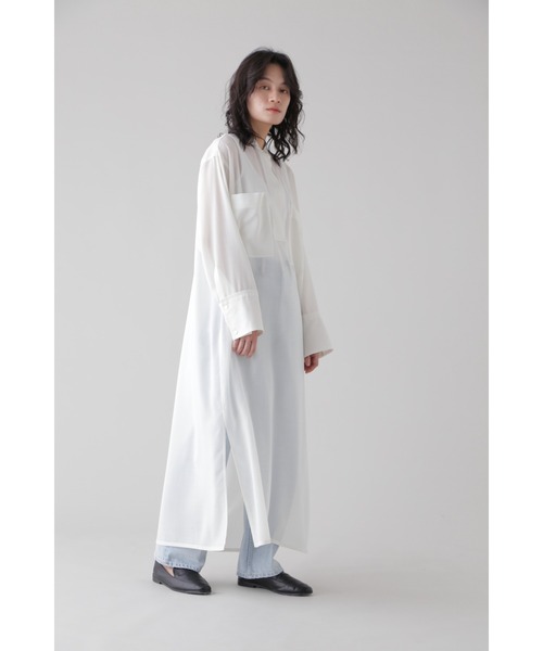 YLEVE(イレーヴ)の「YLEVE / WOOL ACETATE VOILE TUNIC OP(ワンピース・レディース・ホワイト・1/0)」の1枚目の写真