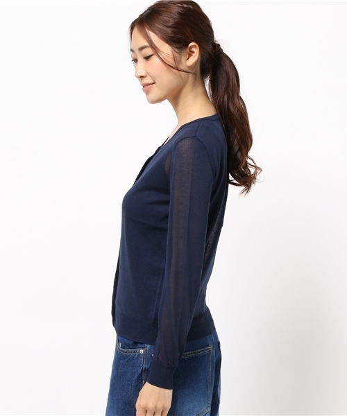 NATURAL BEAUTY BASIC（ナチュラルビューティーベーシック）の「ラウンドカーディガン（カーディガン/ボレロ・レディース・グレー/オレンジ系その他/ベージュ/ネイビー・MEDIUM）」の6枚目の写真