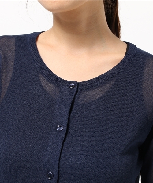 NATURAL BEAUTY BASIC（ナチュラルビューティーベーシック）の「ラウンドカーディガン（カーディガン/ボレロ・レディース・グレー/オレンジ系その他/ベージュ/ネイビー・MEDIUM）」の8枚目の写真