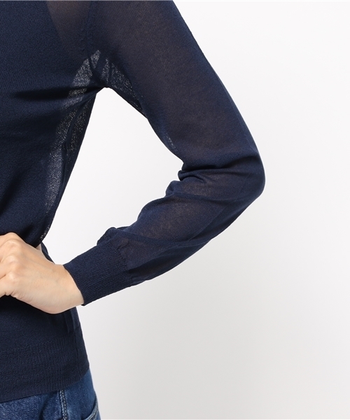 NATURAL BEAUTY BASIC（ナチュラルビューティーベーシック）の「ラウンドカーディガン（カーディガン/ボレロ・レディース・グレー/オレンジ系その他/ベージュ/ネイビー・MEDIUM）」の9枚目の写真