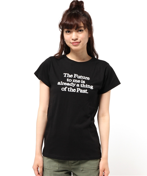 MOUSSY(マウジー)の「THE FUTURE TSJ(Tシャツ/カットソー・レディース・ホワイト/ブラック/ネイビー・FREE)」の4枚目の写真