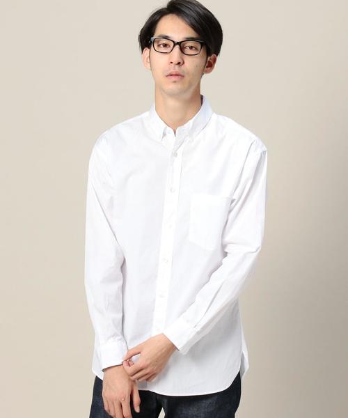 ビューティーアンドユース　アイボリー ボタン付き シャツ BEAUTY&YOUTH UNITED ARROWS（ビューティーアンドユース