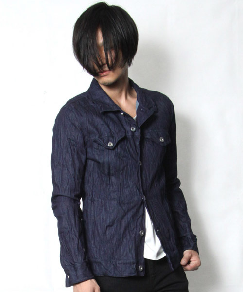 No Id ノーアイディ の Mj42 ｼﾜ加工ﾃﾞﾆﾑgｼﾞｬﾝ デニムジャケット Wear