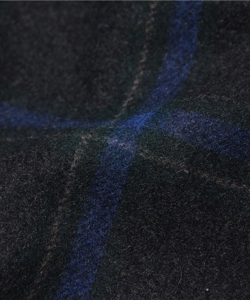 POU DOU DOU(プードゥドゥ)の「フラノチェックタックタイトスカート(スカート・レディース・オレンジ/ネイビー/ブラウン/グレー/ダークブラウン/ダークブルー・3)」の16枚目の写真