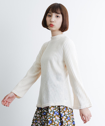 MERLOT | フレアスリーブボトルネックリブニット4828(ニット/セーター)