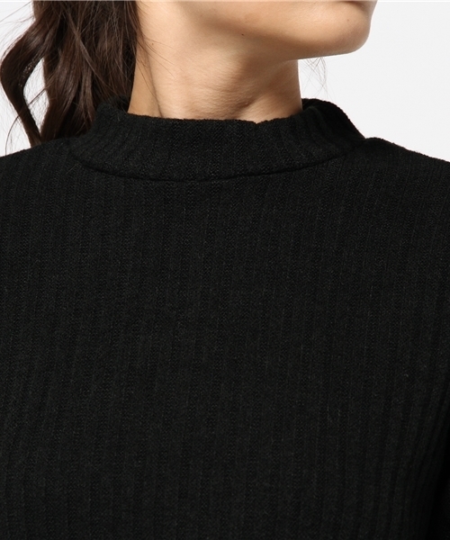 MERLOT（メルロー）の「フレアスリーブボトルネックリブニット4828（ニット/セーター・レディース・ブラック/ピンク/ベージュ/グレー・FREE）」の9枚目の写真