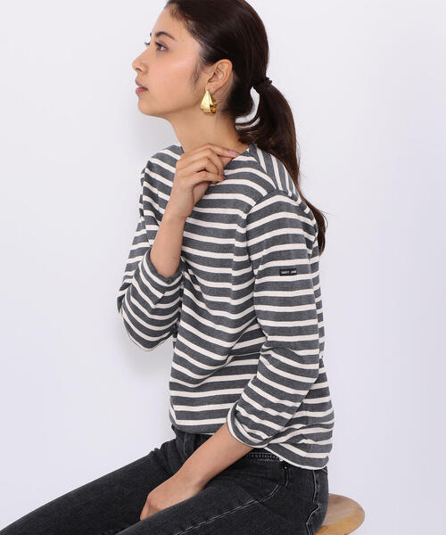 Jewel Changes（ジュエルチェンジズ）の「SAINT JAMES（セントジェームス） OUESSANT ボーダー / ウエッソン（Tシャツ/カットソー・レディース・ブラック/ライトブルー/ネイビー/その他1/ブラウン/グレー/レッド/ホワイト/ダークグレー/ベージュ/その他2・LARGE/X-SMALL）」の4枚目の写真