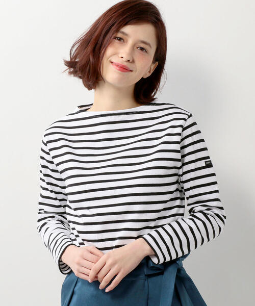 Jewel Changes（ジュエルチェンジズ）の「SAINT JAMES（セントジェームス） OUESSANT ボーダー / ウエッソン（Tシャツ/カットソー・レディース・ブラック/ライトブルー/ネイビー/その他1/ブラウン/グレー/レッド/ホワイト/ダークグレー/ベージュ/その他2・LARGE/X-SMALL）」の2枚目の写真