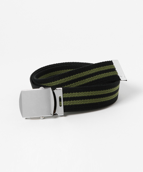 ADPOSION（アドポーション）の「【日本製】2ラインGIベルト（ベルト・メンズ・イエロー/ブラック/グリーン/ダークネイビー/レッド/ネイビー/ベージュ・FREE）」の4枚目の写真