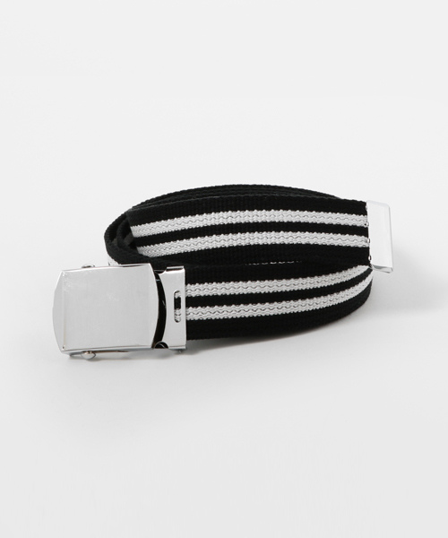 ADPOSION（アドポーション）の「【日本製】2ラインGIベルト（ベルト・メンズ・イエロー/ブラック/グリーン/ダークネイビー/レッド/ネイビー/ベージュ・FREE）」の2枚目の写真