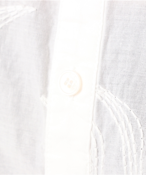 Ne-net(ネネット)の「S ねことしばふシャツ(シャツ/ブラウス・レディース・オフホワイト/カーキ/ネイビー/その他4/ホワイト・02/03)」の12枚目の写真