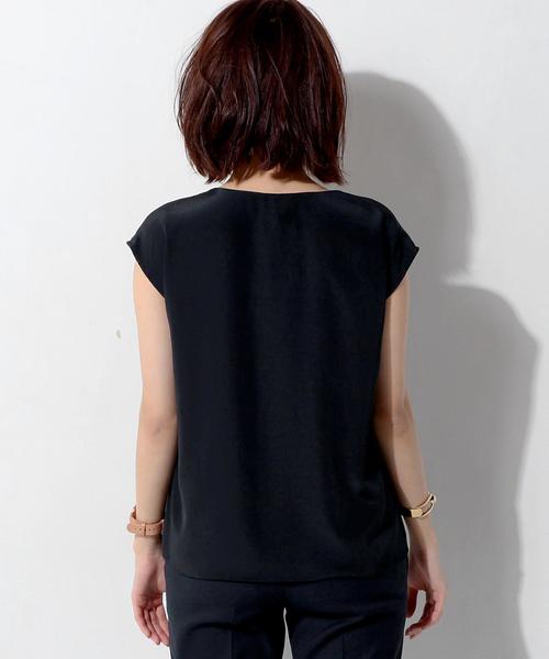 UNITED ARROWS（ユナイテッドアローズ）の「□UBCE 2カラー サイド リボン ブラウス ◆（シャツ/ブラウス・レディース・オフホワイト/ネイビー/シャーベット・FREE）」の11枚目の写真