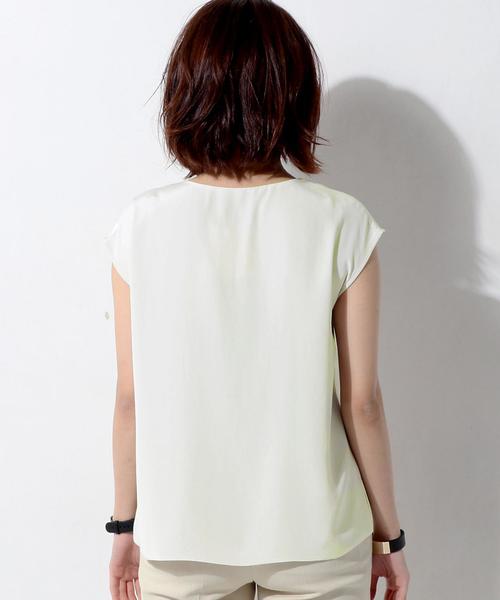 UNITED ARROWS（ユナイテッドアローズ）の「□UBCE 2カラー サイド リボン ブラウス ◆（シャツ/ブラウス・レディース・オフホワイト/ネイビー/シャーベット・FREE）」の5枚目の写真