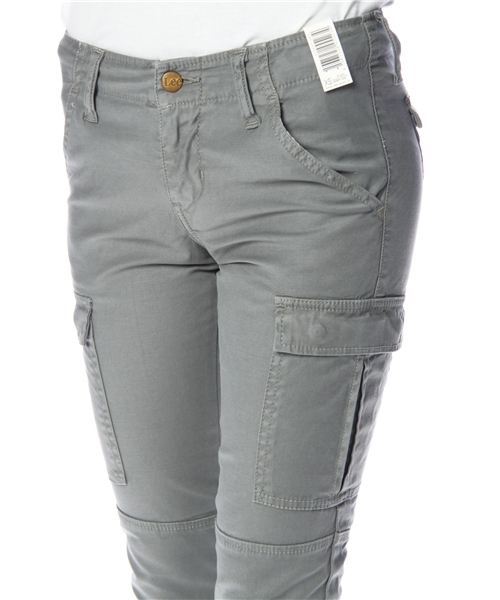 NANO universe（ナノユニバース）の「SKINNY ZIP CARGO（カーゴパンツ・レディース・カーキ/ベージュ/チャコールグレー・X-SMALL/SMALL/MEDIUM）」の6枚目の写真