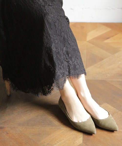 SESTO（セスト）の「ふわふわクッションインソールのポインテッドトゥフラットバレエパンプス（バレエシューズ・レディース・ピンク/フューシャピンク/レッド/パープル/マスタード/レオパード/チェック/ブラック/ブラック系その他/グレー/ブラウン/ブラウン系その他/グレイッシュベージュ/カーキ・25.0cm/24.0cm/23.0cm/23.5cm/22.0cm/22.5cm/24.5cm）」の7枚目の写真