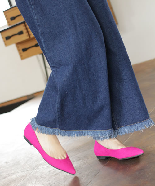 SESTO（セスト）の「ふわふわクッションインソールのポインテッドトゥフラットバレエパンプス（バレエシューズ・レディース・ピンク/フューシャピンク/レッド/パープル/マスタード/レオパード/チェック/ブラック/ブラック系その他/グレー/ブラウン/ブラウン系その他/グレイッシュベージュ/カーキ・25.0cm/24.0cm/23.0cm/23.5cm/22.0cm/22.5cm/24.5cm）」の11枚目の写真