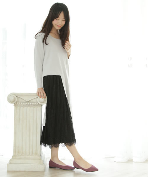 SESTO（セスト）の「ふわふわクッションインソールのポインテッドトゥフラットバレエパンプス（バレエシューズ・レディース・ピンク/フューシャピンク/レッド/パープル/マスタード/レオパード/チェック/ブラック/ブラック系その他/グレー/ブラウン/ブラウン系その他/グレイッシュベージュ/カーキ・25.0cm/24.0cm/23.0cm/23.5cm/22.0cm/22.5cm/24.5cm）」の16枚目の写真