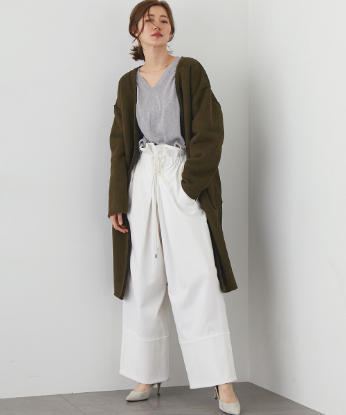 STUDIOUS（ステュディオス）の「リバーシブルムートンコート（ムートンコート・レディース・アイボリー/カーキ・1/0）」の6枚目の写真