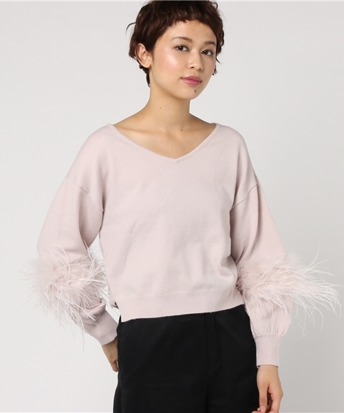 WILLSELECTION（ウィルセレクション）の「【雑誌掲載】フェザースリーブニットプルオーバー（ニット/セーター・レディース・ピンク/アイボリー・MEDIUM）」の10枚目の写真