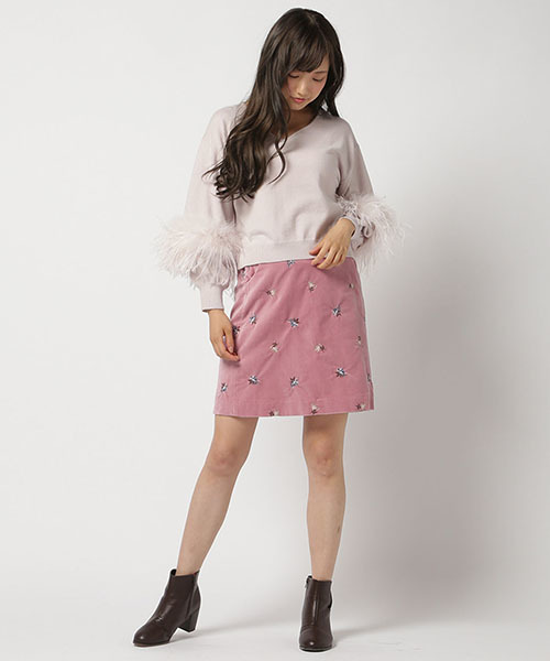 WILLSELECTION（ウィルセレクション）の「【雑誌掲載】フェザースリーブニットプルオーバー（ニット/セーター・レディース・ピンク/アイボリー・MEDIUM）」の12枚目の写真