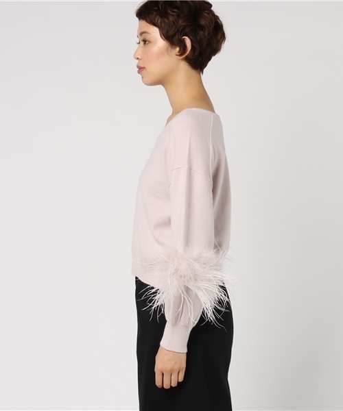 WILLSELECTION（ウィルセレクション）の「【雑誌掲載】フェザースリーブニットプルオーバー（ニット/セーター・レディース・ピンク/アイボリー・MEDIUM）」の6枚目の写真