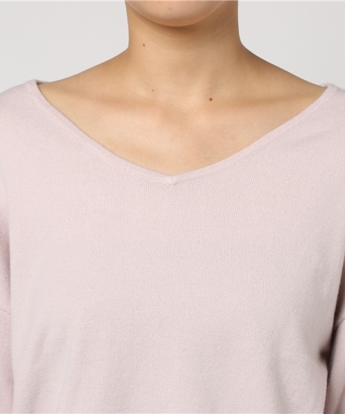 WILLSELECTION（ウィルセレクション）の「【雑誌掲載】フェザースリーブニットプルオーバー（ニット/セーター・レディース・ピンク/アイボリー・MEDIUM）」の3枚目の写真