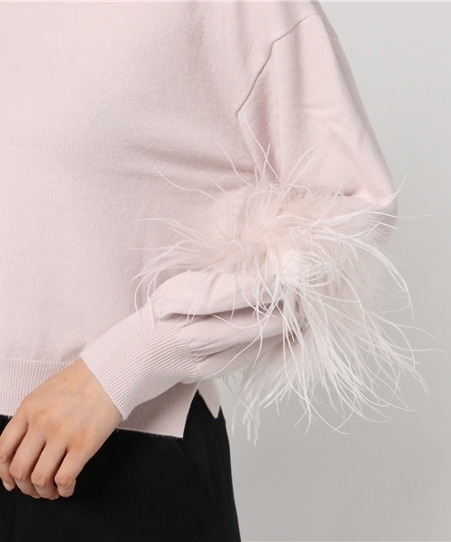 WILLSELECTION（ウィルセレクション）の「【雑誌掲載】フェザースリーブニットプルオーバー（ニット/セーター・レディース・ピンク/アイボリー・MEDIUM）」の7枚目の写真