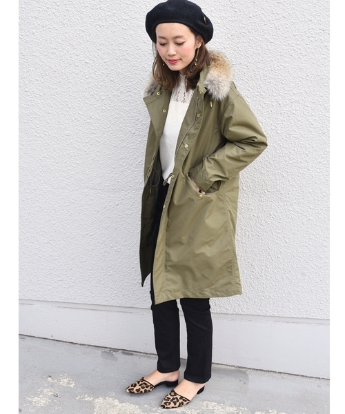 SHIPS(シップス)の「モッズコート◇(モッズコート・レディース・オリーブ/キャメル・36/38)」の4枚目の写真