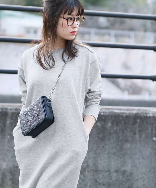 reca（レカ）の「ビッグシルエットベーシックスウェットワンピース（ワンピース・レディース・ブラック/チャコールグレー/ライトグレー/グレー系その他/ブラック系その他/グレー系その他2/ブルー系その他/ホワイト系その他・M）」の7枚目の写真