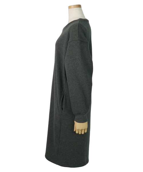 reca（レカ）の「ビッグシルエットベーシックスウェットワンピース（ワンピース・レディース・ブラック/チャコールグレー/ライトグレー/グレー系その他/ブラック系その他/グレー系その他2/ブルー系その他/ホワイト系その他・M）」の14枚目の写真