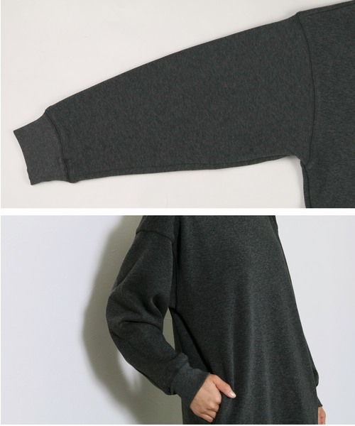 reca（レカ）の「ビッグシルエットベーシックスウェットワンピース（ワンピース・レディース・ブラック/チャコールグレー/ライトグレー/グレー系その他/ブラック系その他/グレー系その他2/ブルー系その他/ホワイト系その他・M）」の18枚目の写真