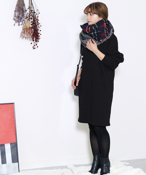 reca（レカ）の「ビッグシルエットベーシックスウェットワンピース（ワンピース・レディース・ブラック/チャコールグレー/ライトグレー/グレー系その他/ブラック系その他/グレー系その他2/ブルー系その他/ホワイト系その他・M）」の10枚目の写真