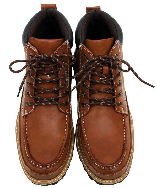 ８(eight)（エイト）の「マウンテンブーツ PUレザー 防水 ワークブーツ（スニーカー・メンズ・ブラック/ブラウン/イエロー・25.0cm/25.5cm/26.5cm/26.0cm/27.0cm/28.0cm）」の9枚目の写真