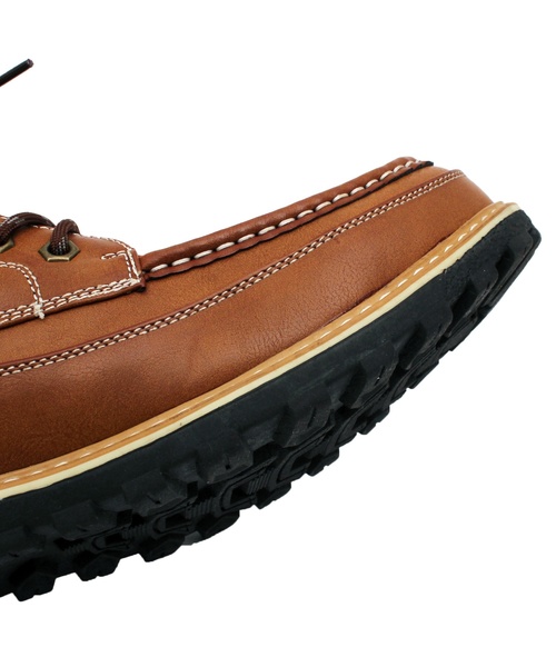 ８(eight)（エイト）の「マウンテンブーツ PUレザー 防水 ワークブーツ（スニーカー・メンズ・ブラック/ブラウン/イエロー・25.0cm/25.5cm/26.5cm/26.0cm/27.0cm/28.0cm）」の10枚目の写真