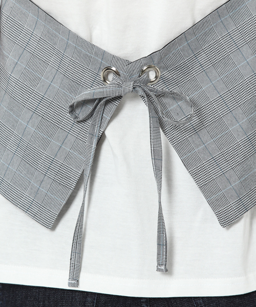 laboratory work(ラボラトリーワーク)の「ビスチェドッキングTシャツ(Tシャツ/カットソー・レディース・ホワイト/ブラック・MEDIUM)」の13枚目の写真