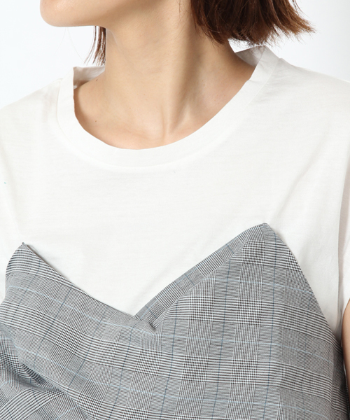 laboratory work(ラボラトリーワーク)の「ビスチェドッキングTシャツ(Tシャツ/カットソー・レディース・ホワイト/ブラック・MEDIUM)」の12枚目の写真